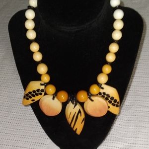 Vintage Wood Handmade Necklace